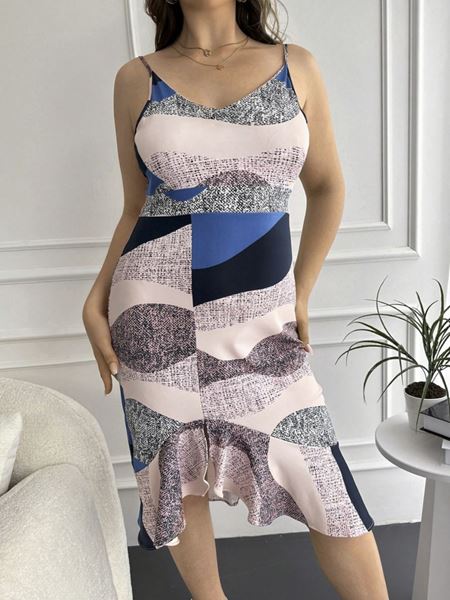 Picture of FLOUNCE PATTERNED DRESS